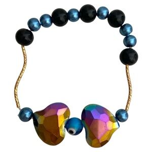 Turkish Evil Eye Elastic Bracelet
Handmade